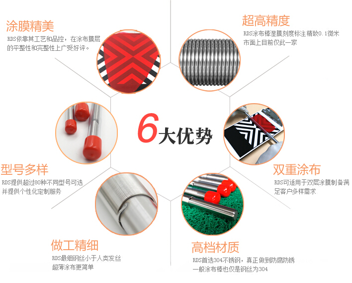 RDS涂布棒的優(yōu)勢特色